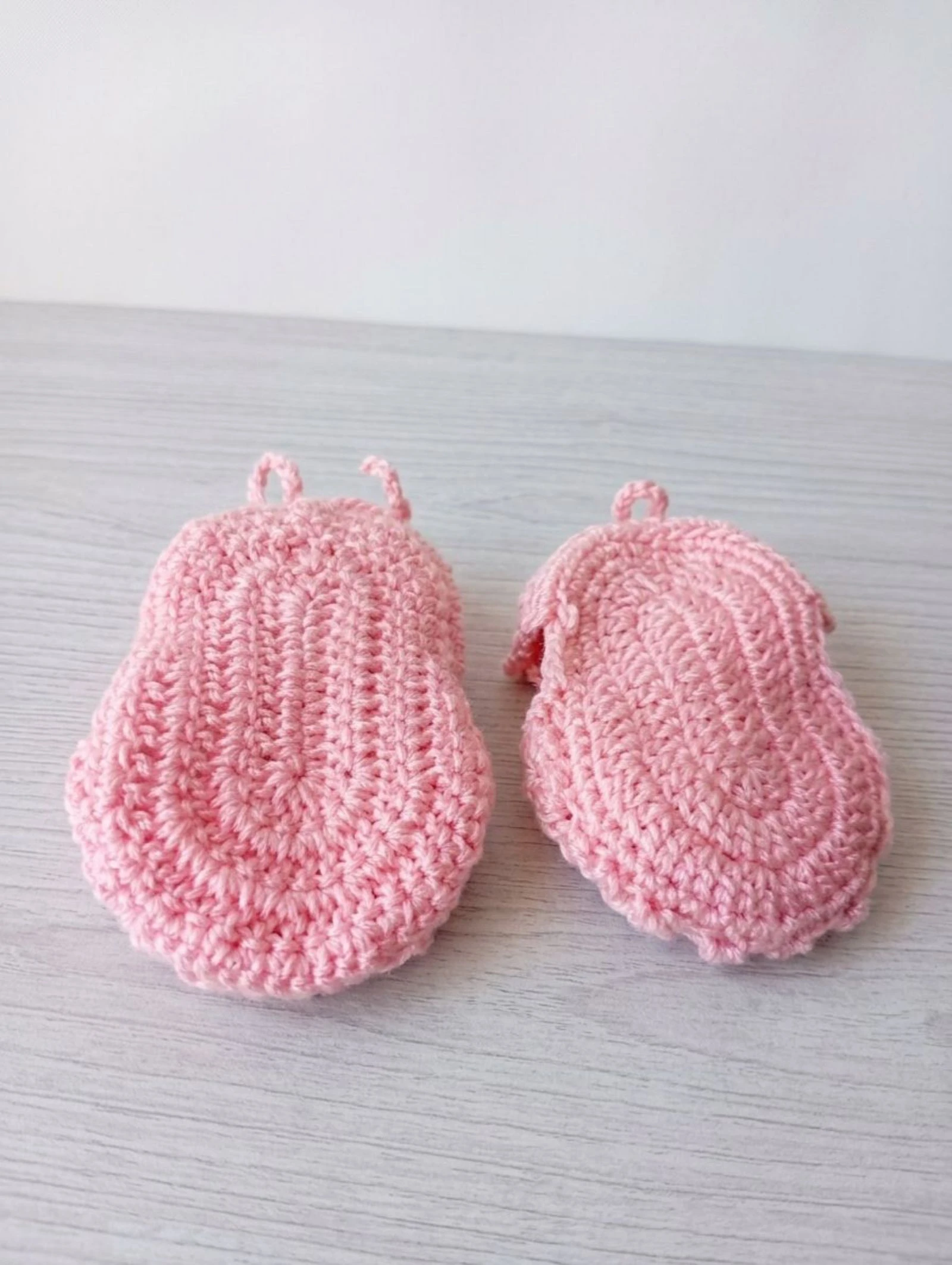 Sandales en crochet pour bébé 0-3 M Chaussures Baby Ballerina faites à la main Coquette Booties – photo 5